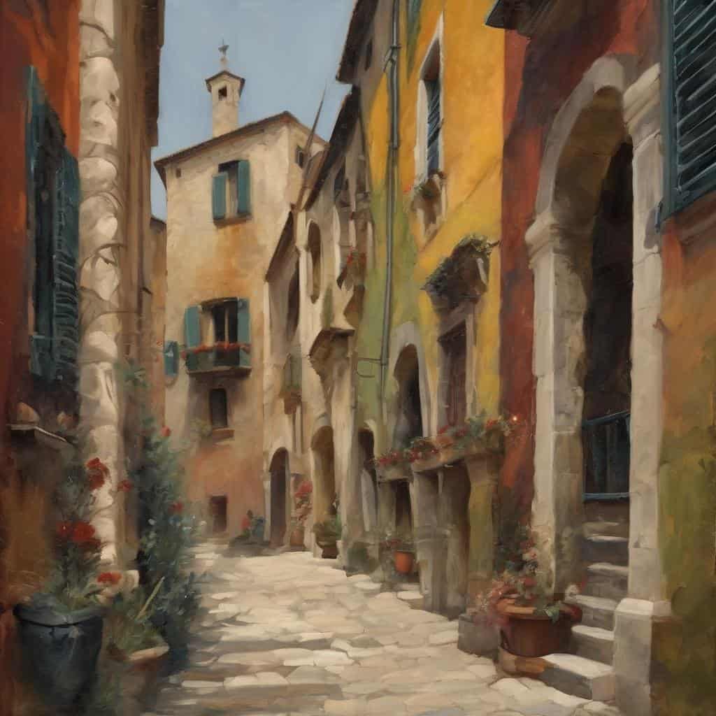 παλιά ενετική32κατοικίες με πολύχρωμα τοιχεία και φυτά, Αρχιτεκτονική τέχνη, ψυχολογία ανθρώπινης φύσης, πολιτισμός, φυσική ομορφιά, τέχνης και αίσθησης.