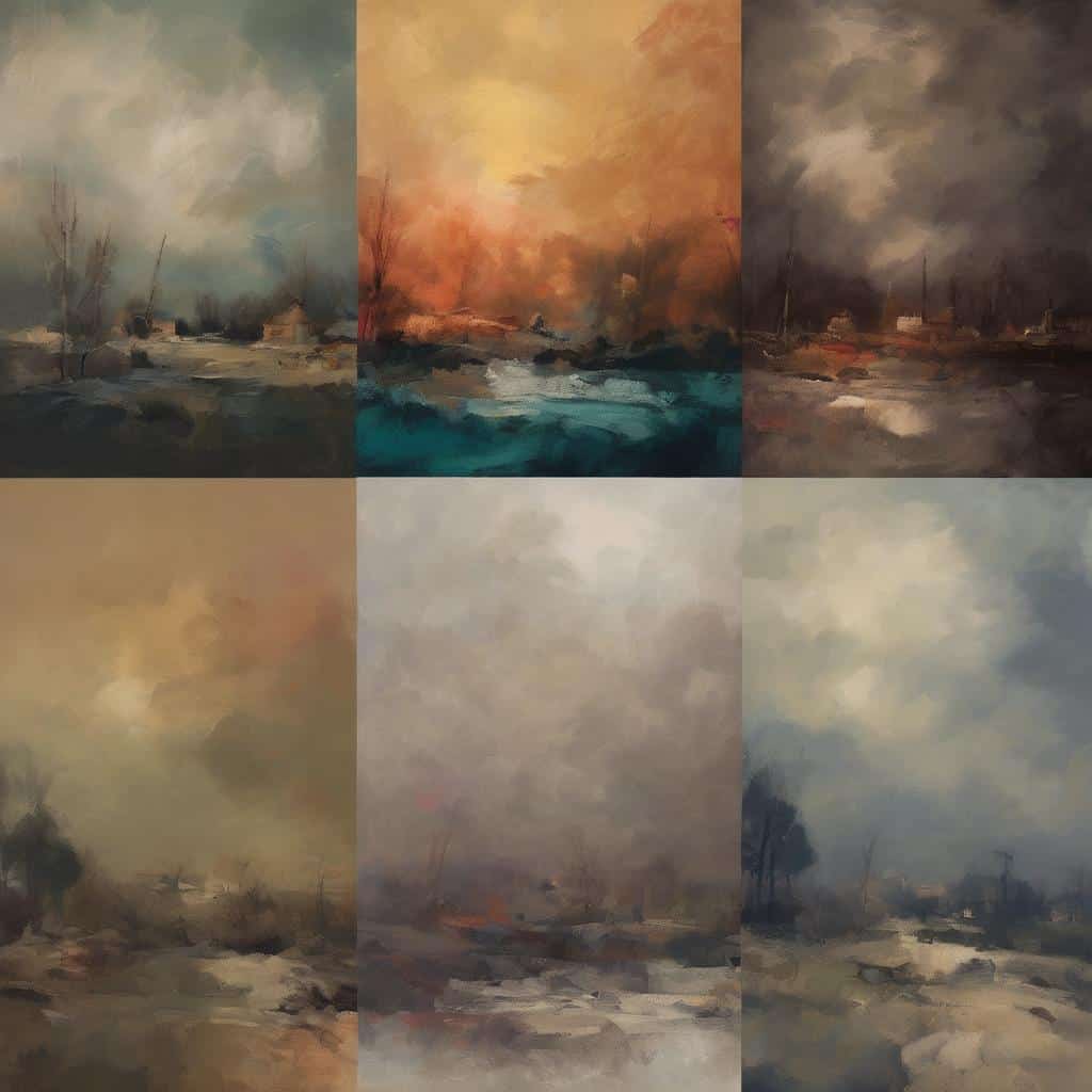 Ουρανογραφία και ανθρώπινη ψυχολογία μέσα από θεματικά τοπία με ζωντανά χρώματα και ατμόσφαιρες.